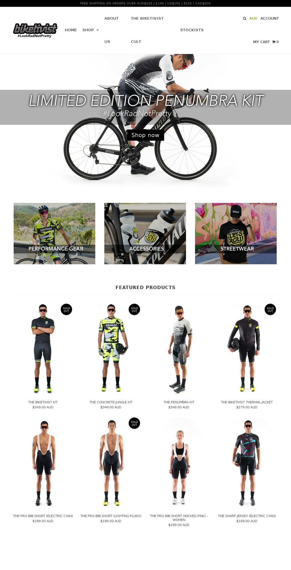 biketivist.com shopify website screenshot