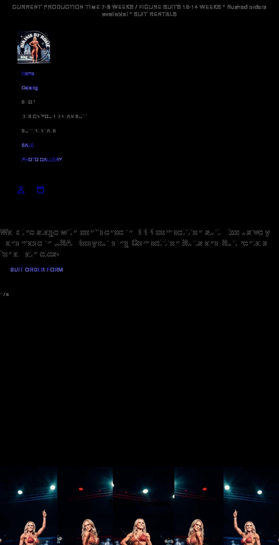 bikinisbyrosie.com shopify website screenshot