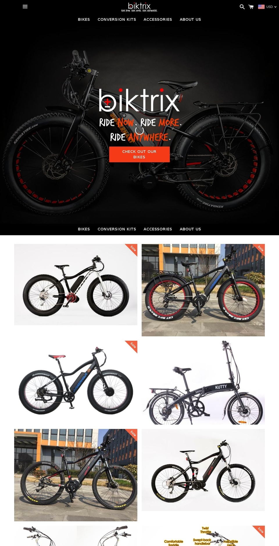 biktrix.com shopify website screenshot