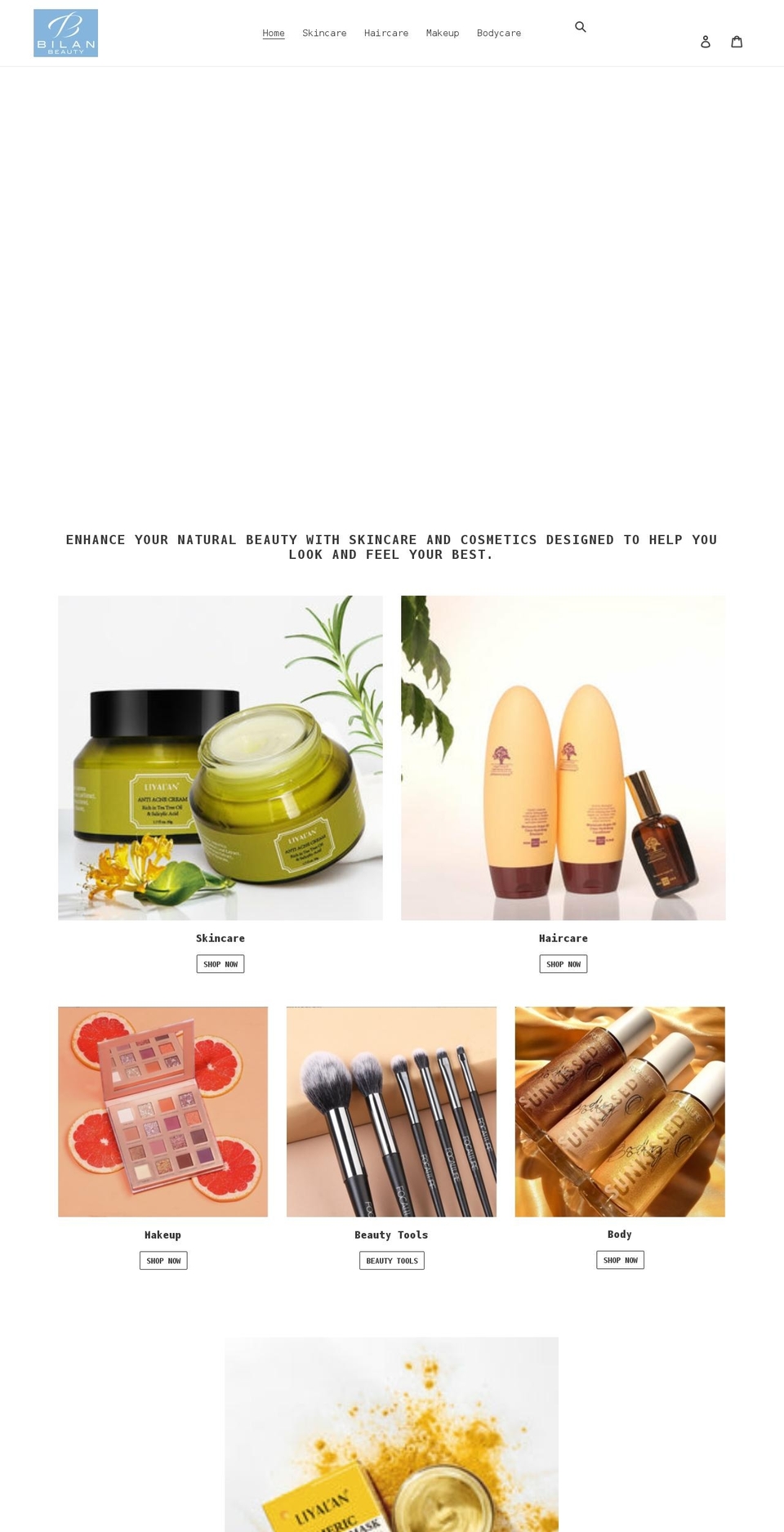 bilan-beauty.com shopify website screenshot