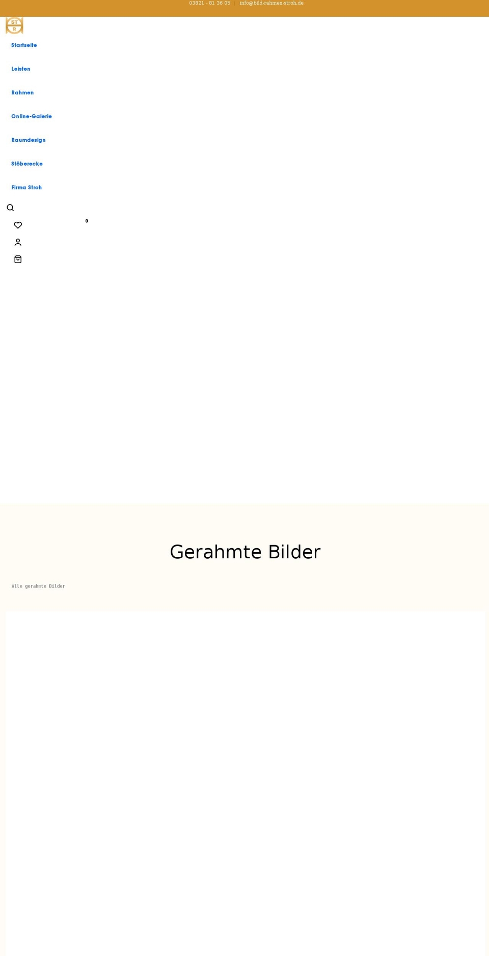 bild-rahmen-stroh.de shopify website screenshot