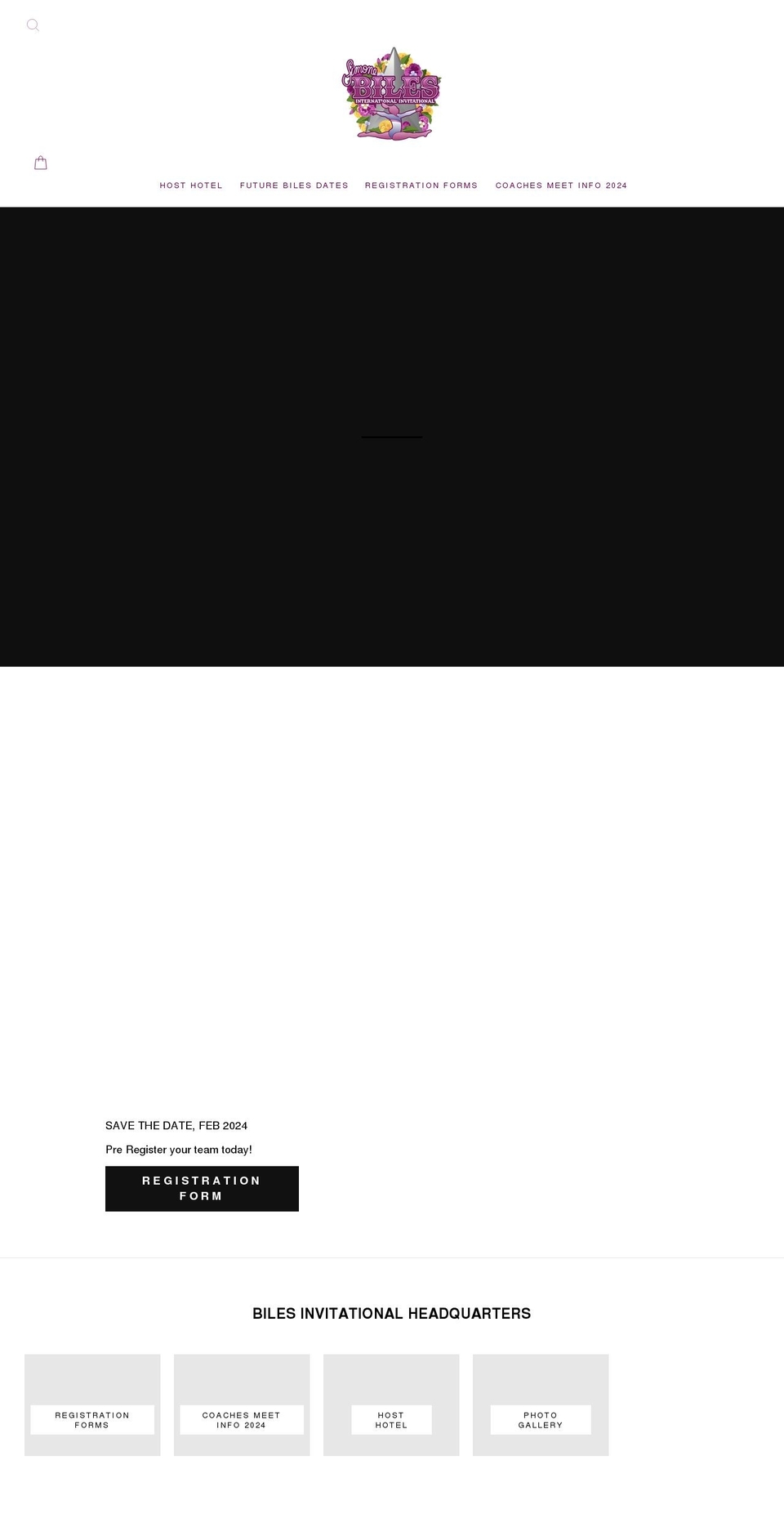 bilesinvitational.com shopify website screenshot