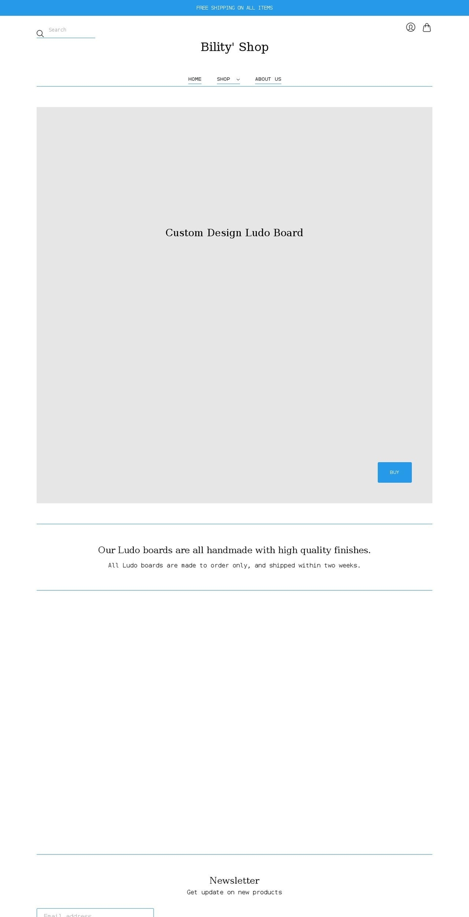 bilityshop.com shopify website screenshot