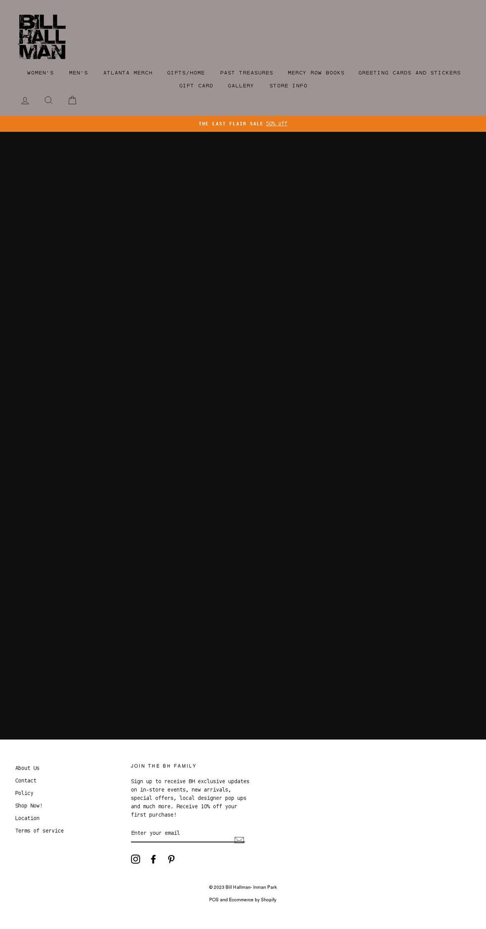 bill-hallman.myshopify.com shopify website screenshot