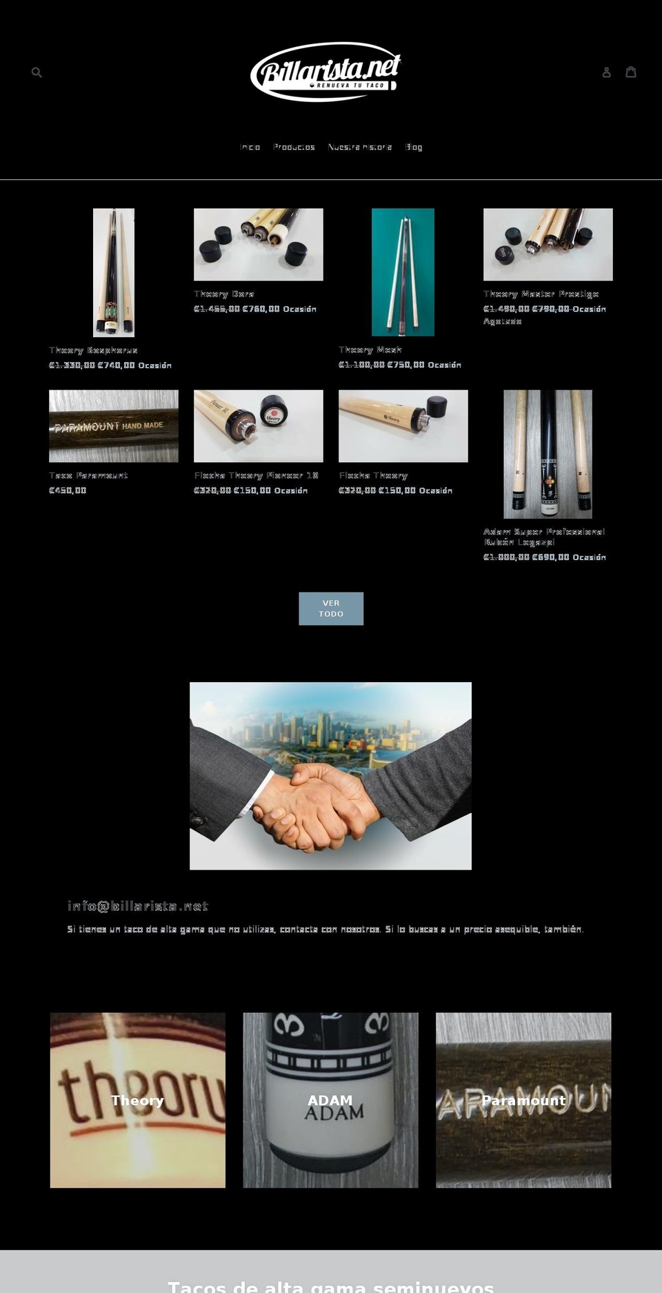 billarista.net shopify website screenshot