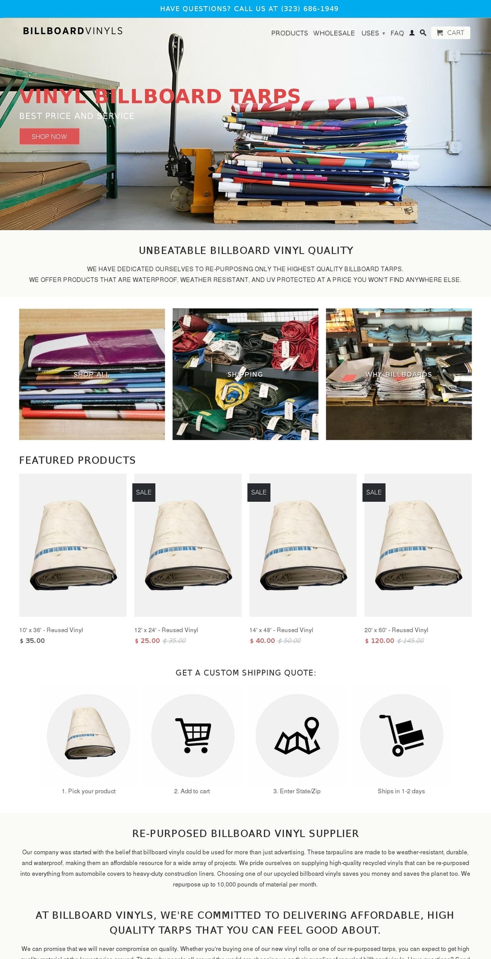 billboardvinyls.com shopify website screenshot