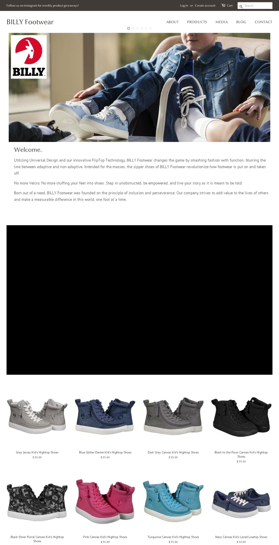 billiefootwear.com — Shopify storefront screenshot