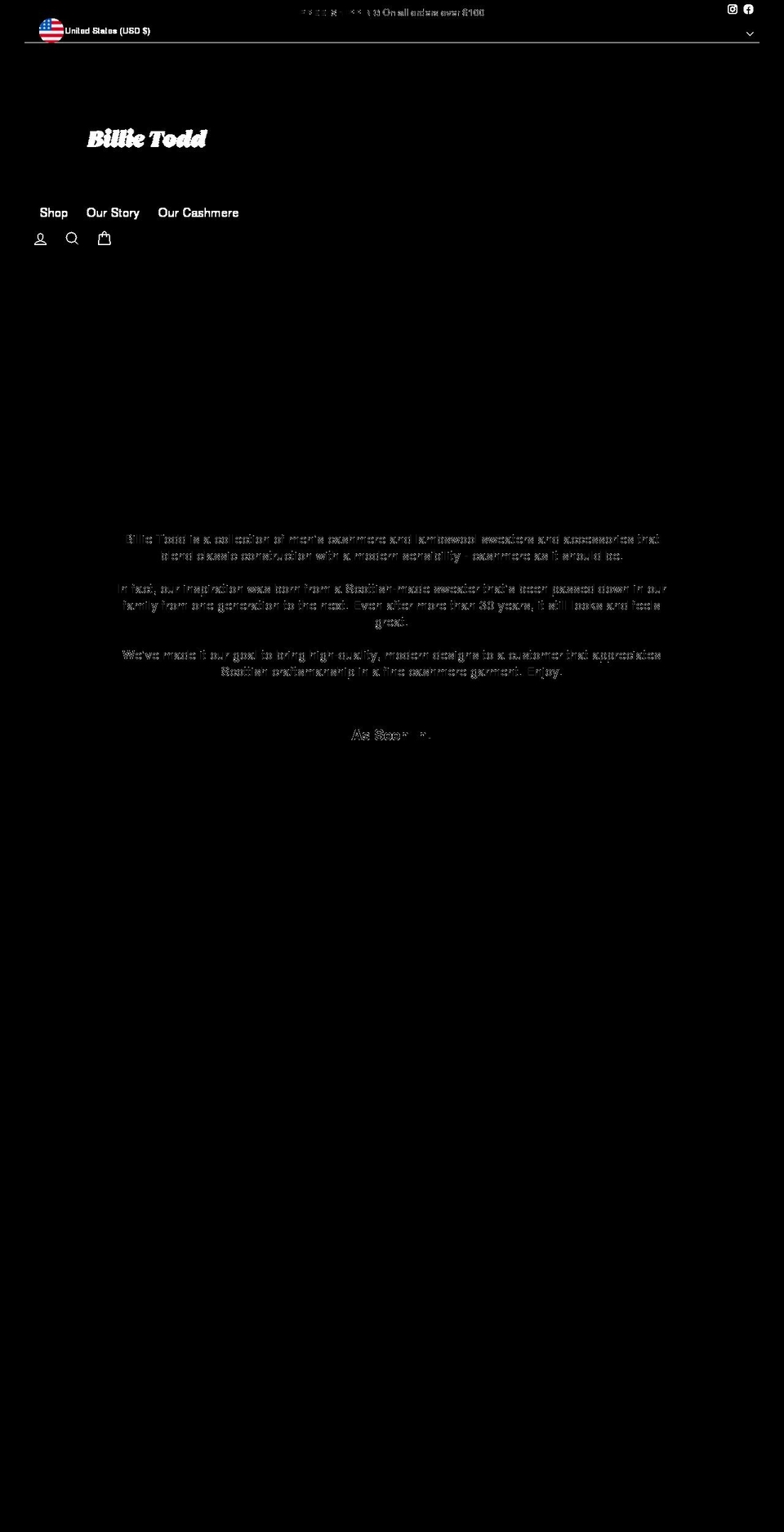 billietodd.com shopify website screenshot