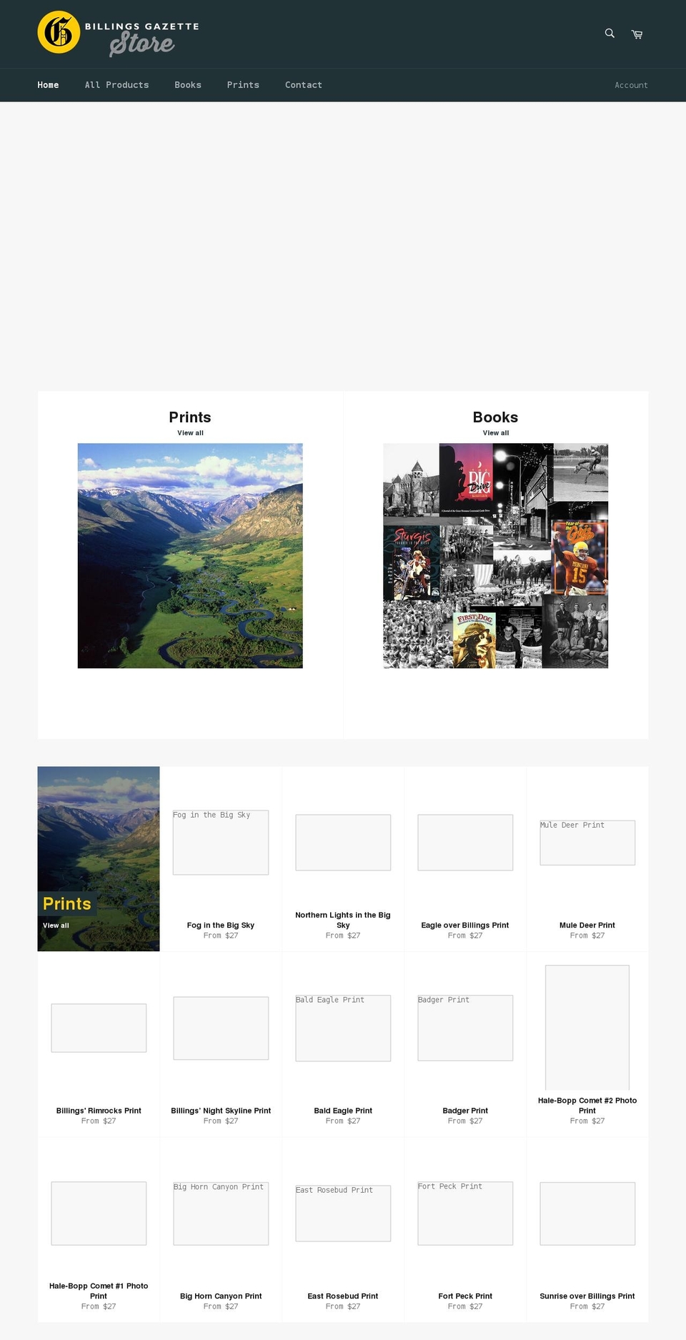 billingsgazettestore.com shopify website screenshot