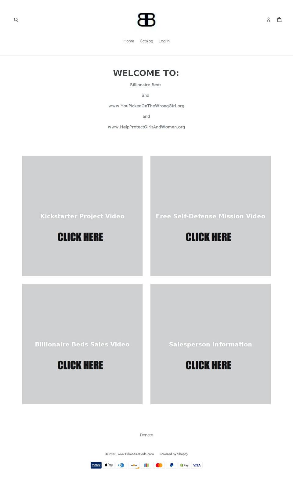 billionairebeds.com — Shopify storefront screenshot