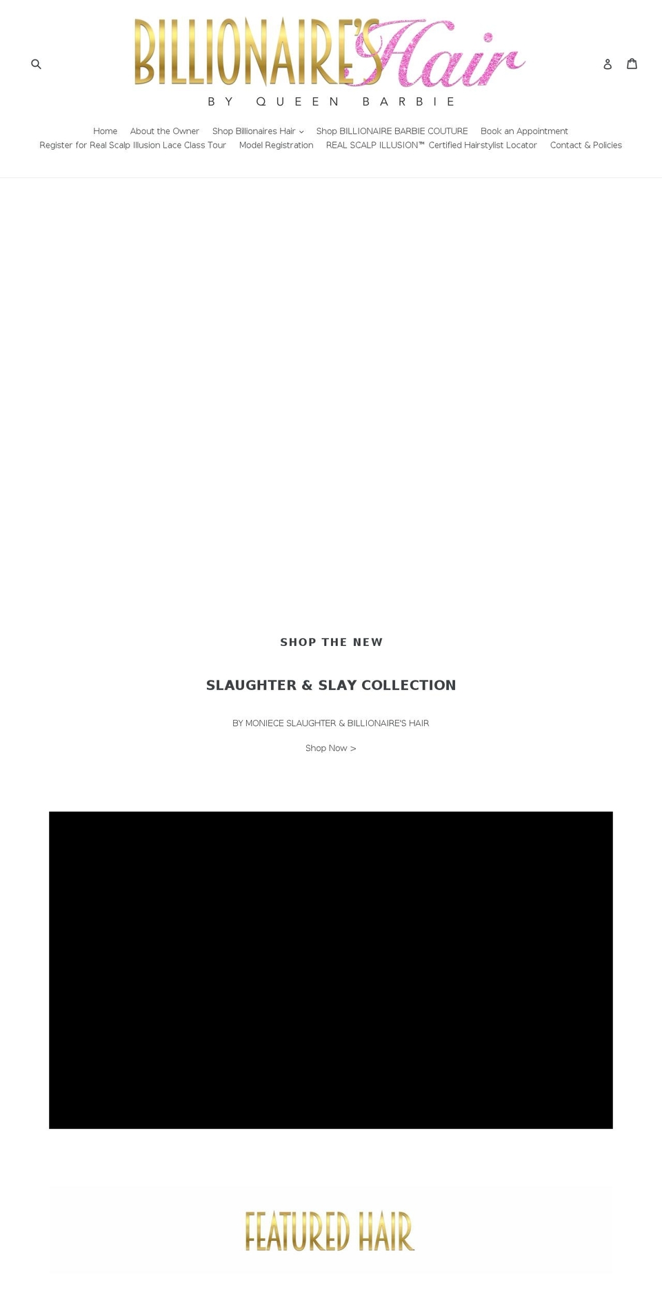 billionaireshair.com shopify website screenshot