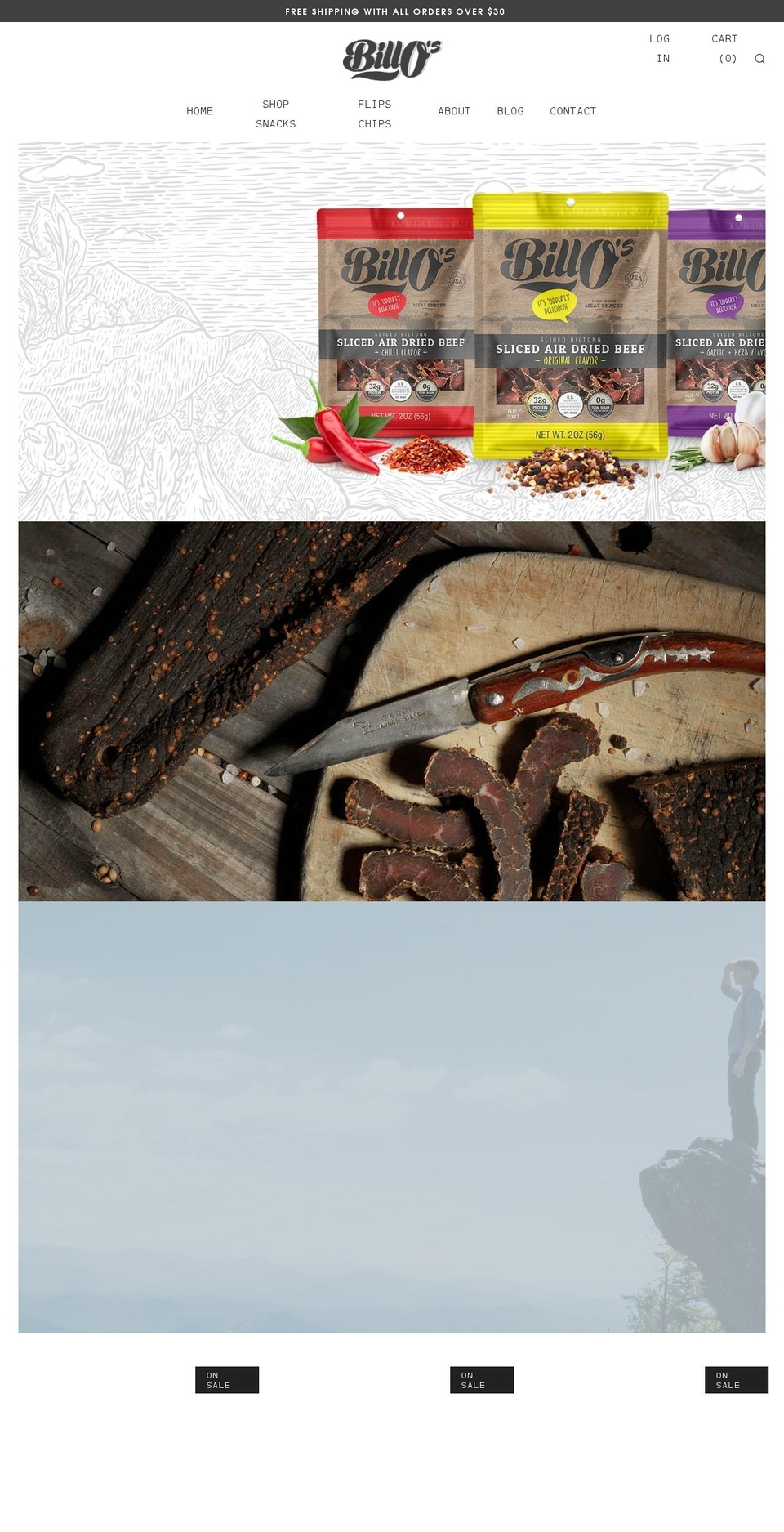 billosbiltong.com shopify website screenshot