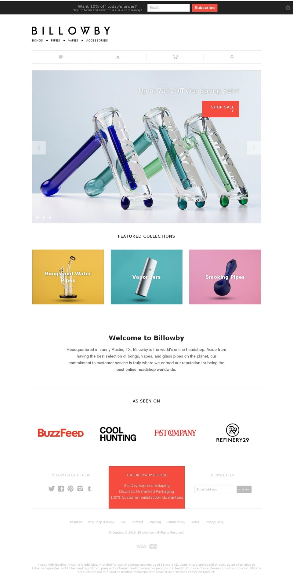 billowb.com shopify website screenshot