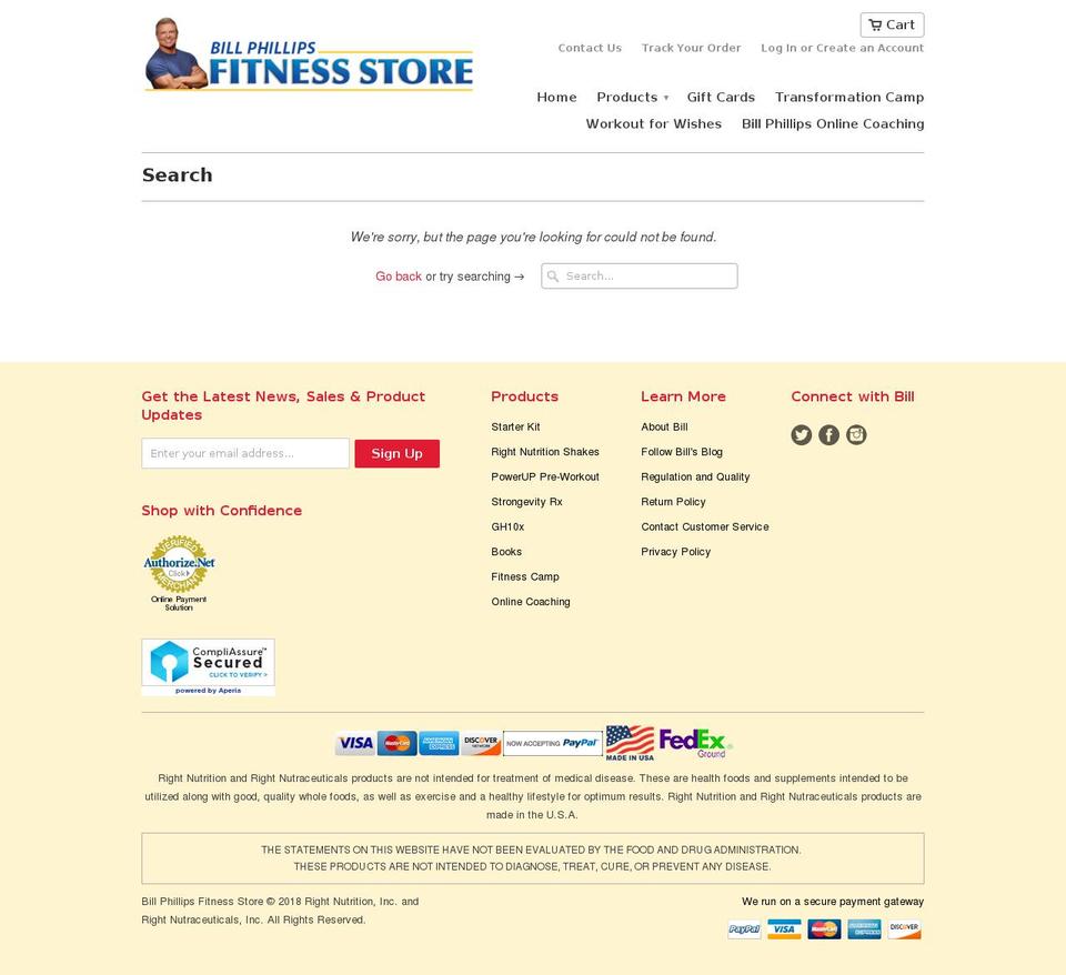 billphillips.com shopify website screenshot