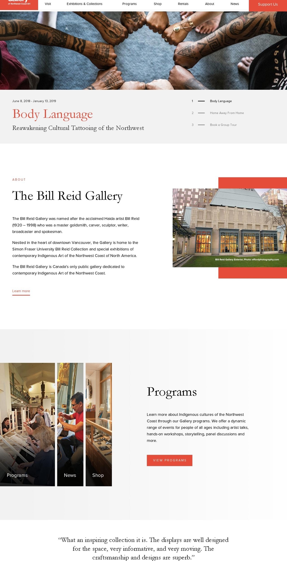 Bill Reid Gallery - Production V1 Shopify theme site example billreidgallery.ca