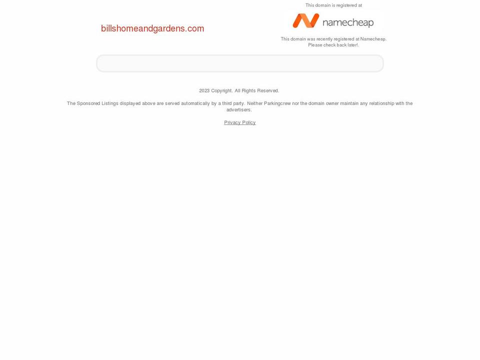 billshomeandgardens.com — Shopify storefront screenshot
