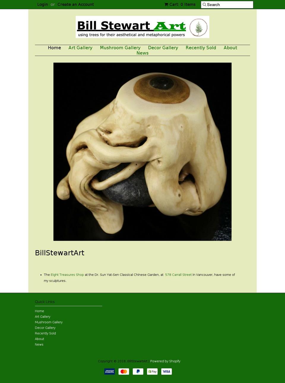 billstewartart.com — Shopify storefront screenshot