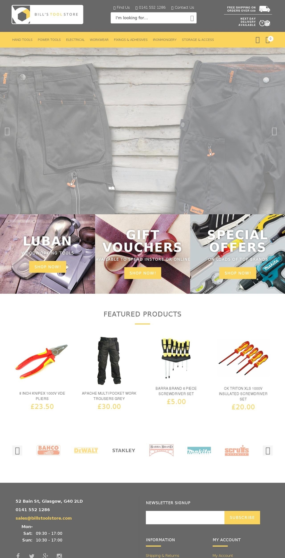 yourstore-v2-0-2 Shopify theme site example billstoolstore.com