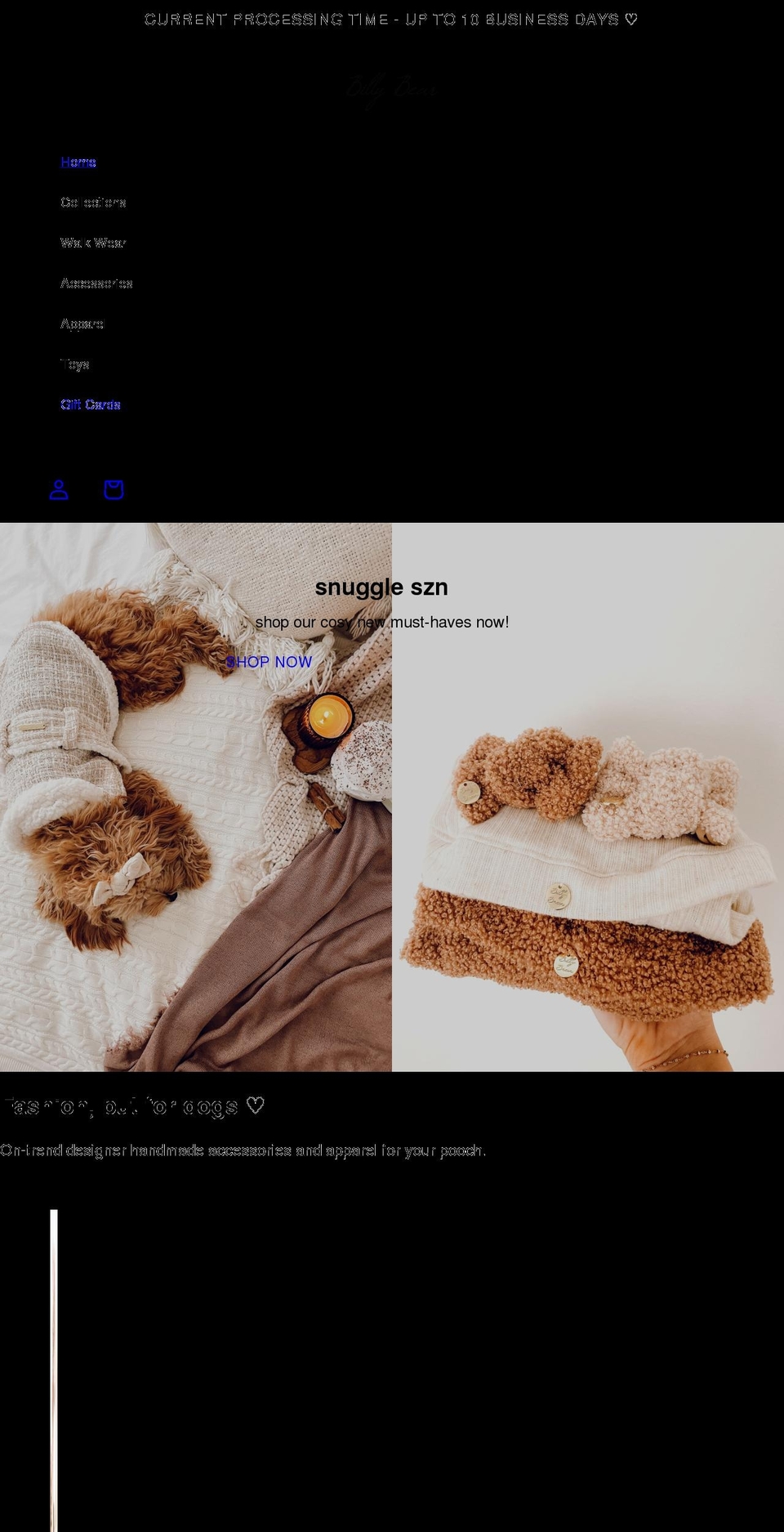 billybearco.com shopify website screenshot