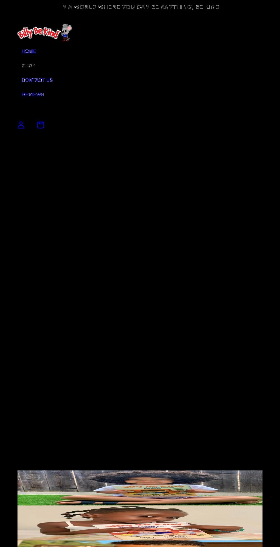 billybekind.com shopify website screenshot