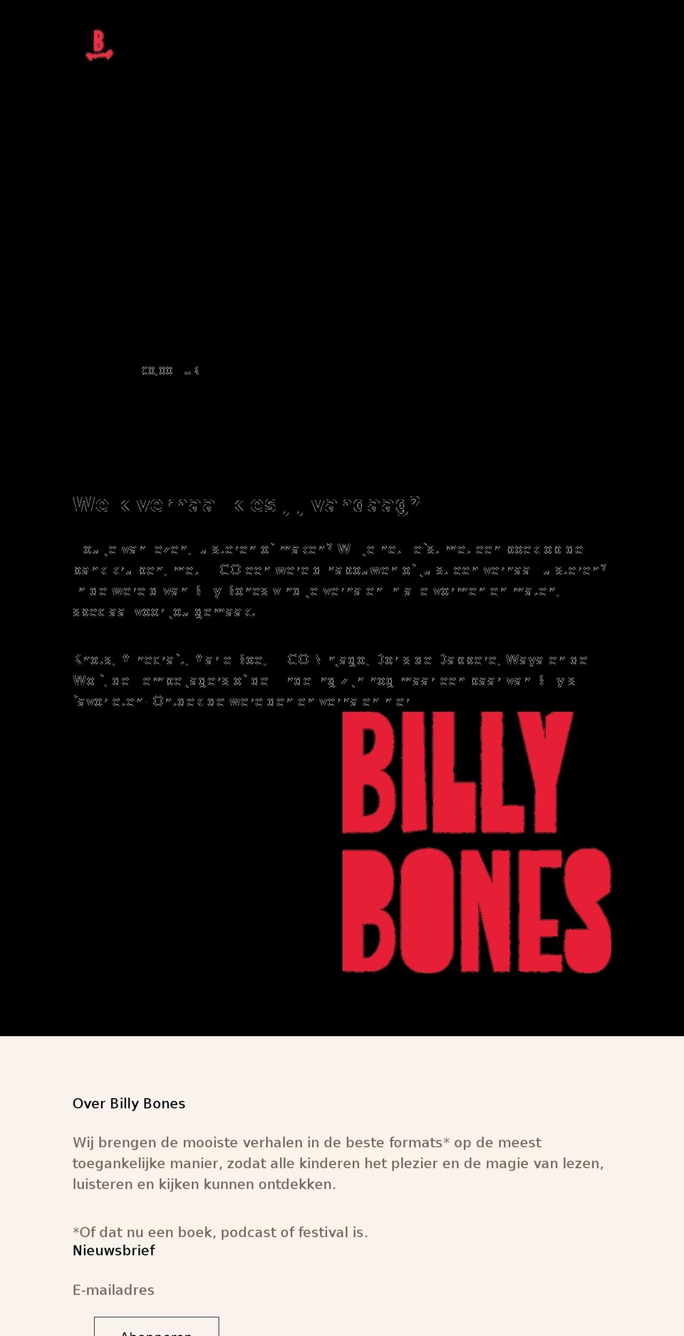 billybones.shop shopify website screenshot