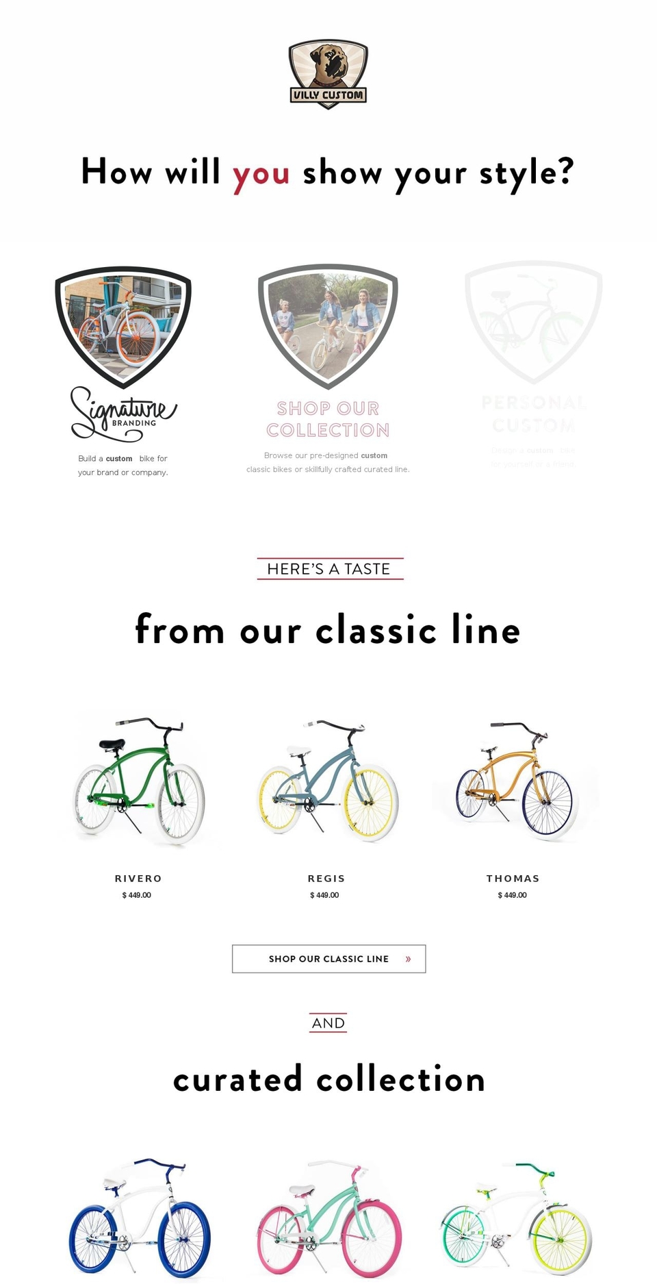billycustoms.com — Shopify storefront screenshot
