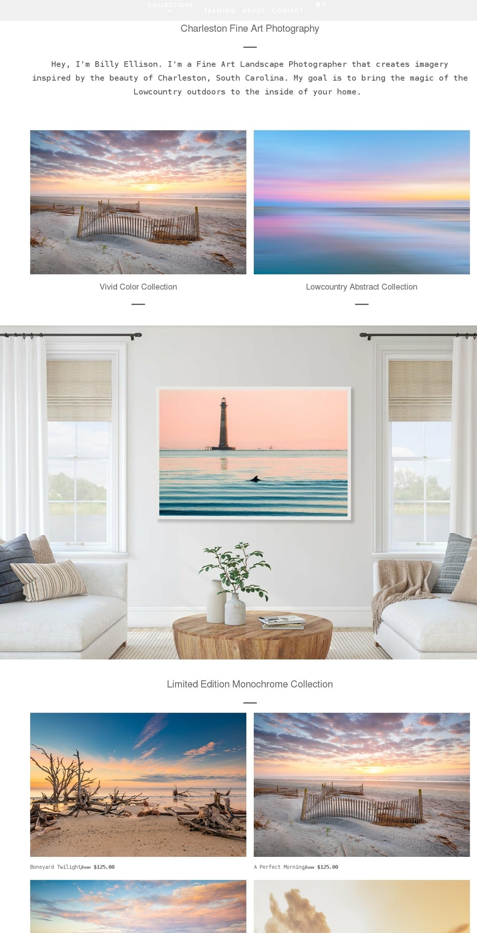 billyellison.com shopify website screenshot