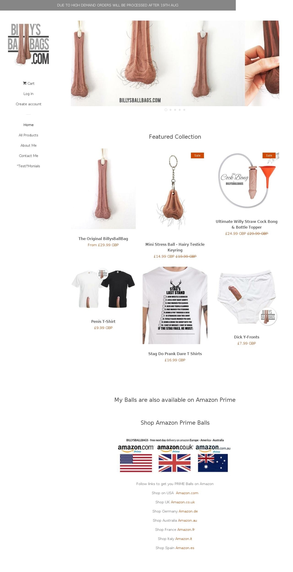 Current -- Shopify theme site example billysballbags.com