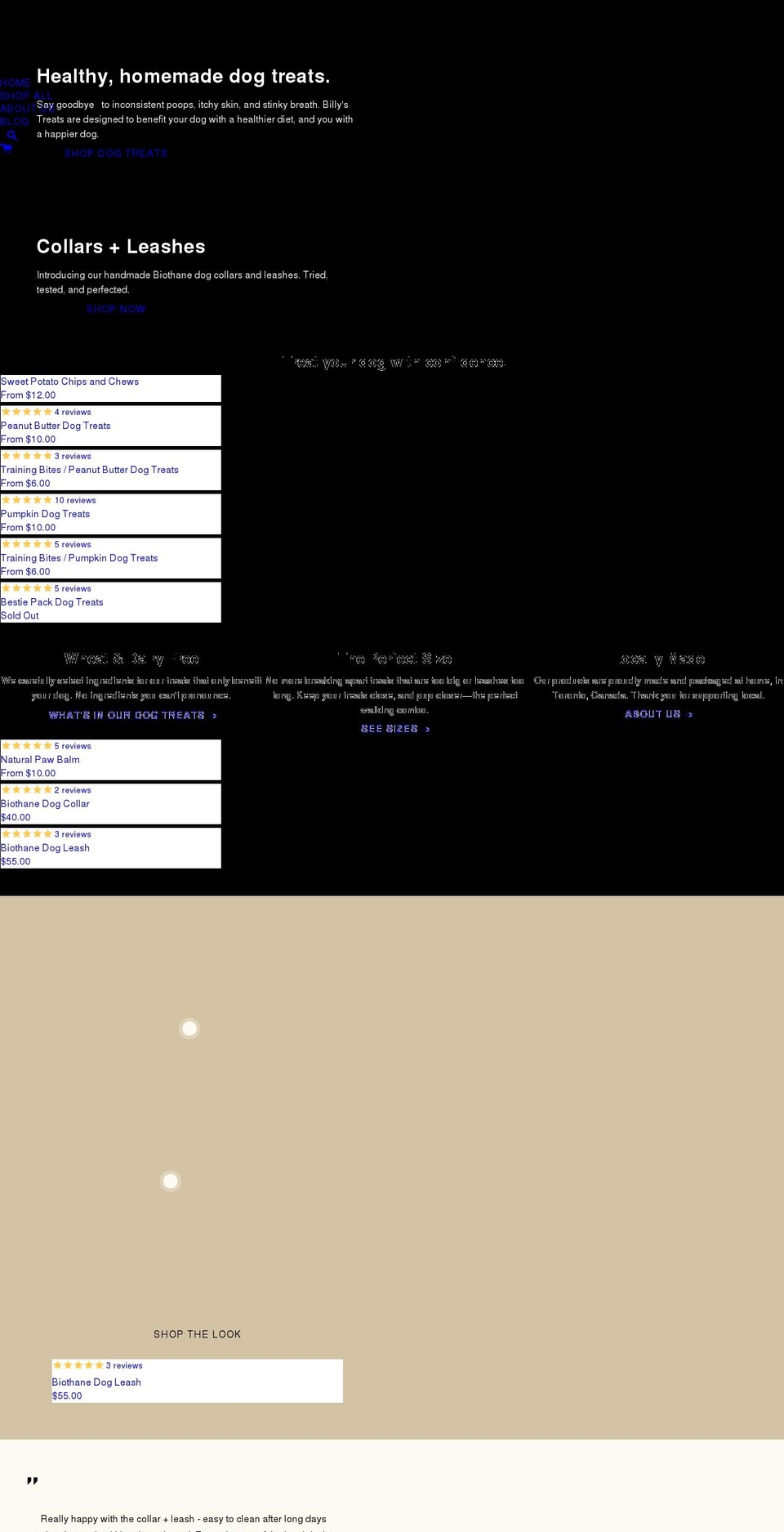 billystreats.com shopify website screenshot
