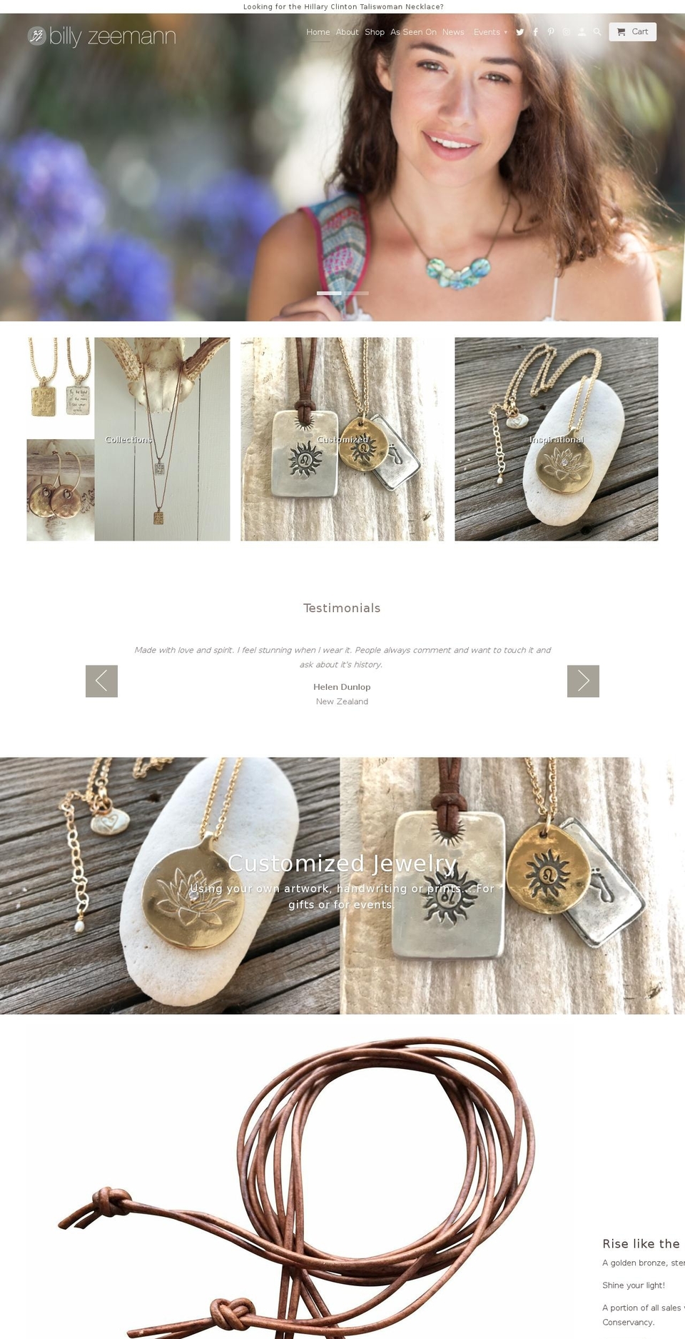 billyzeeman.com — Shopify storefront screenshot