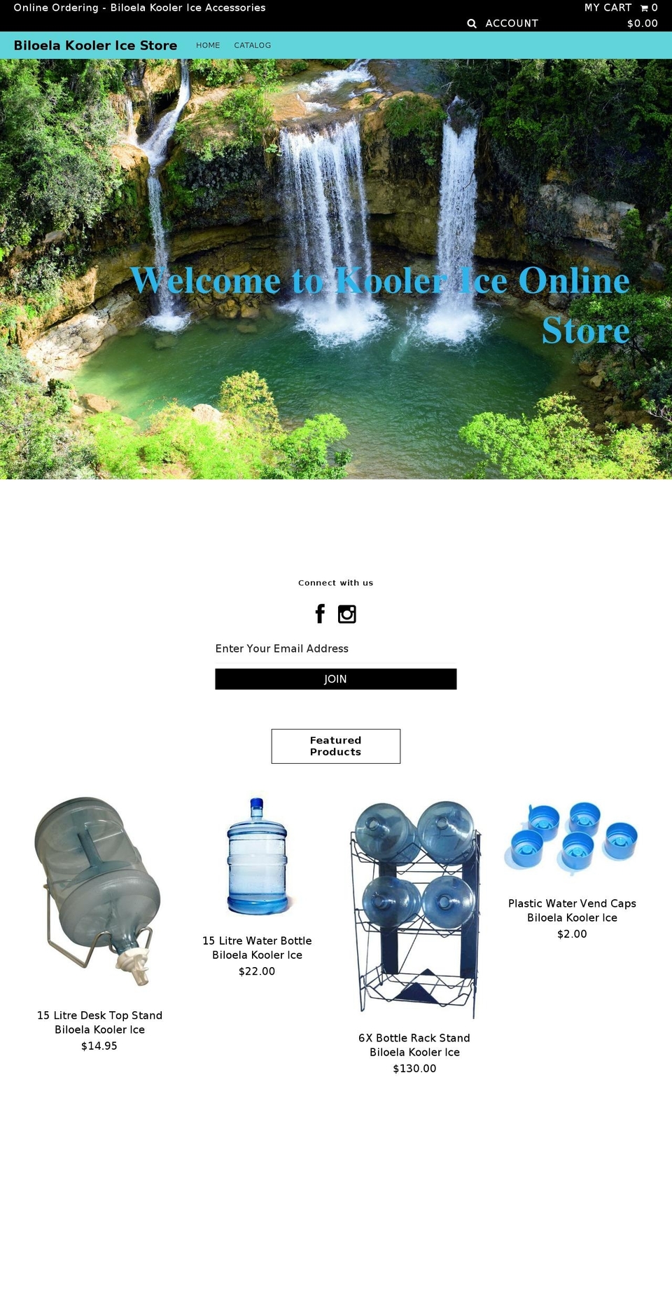 biloelakoolerice.com — Shopify storefront screenshot