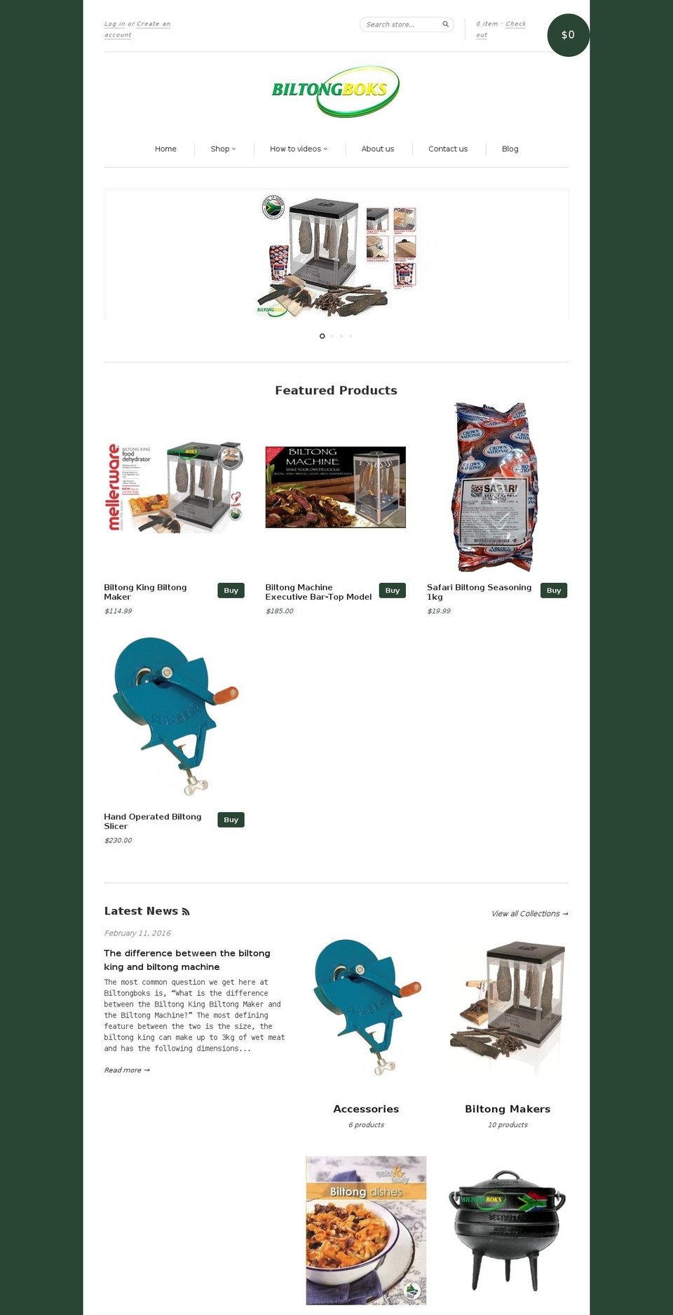 biltongboks.com — Shopify storefront screenshot