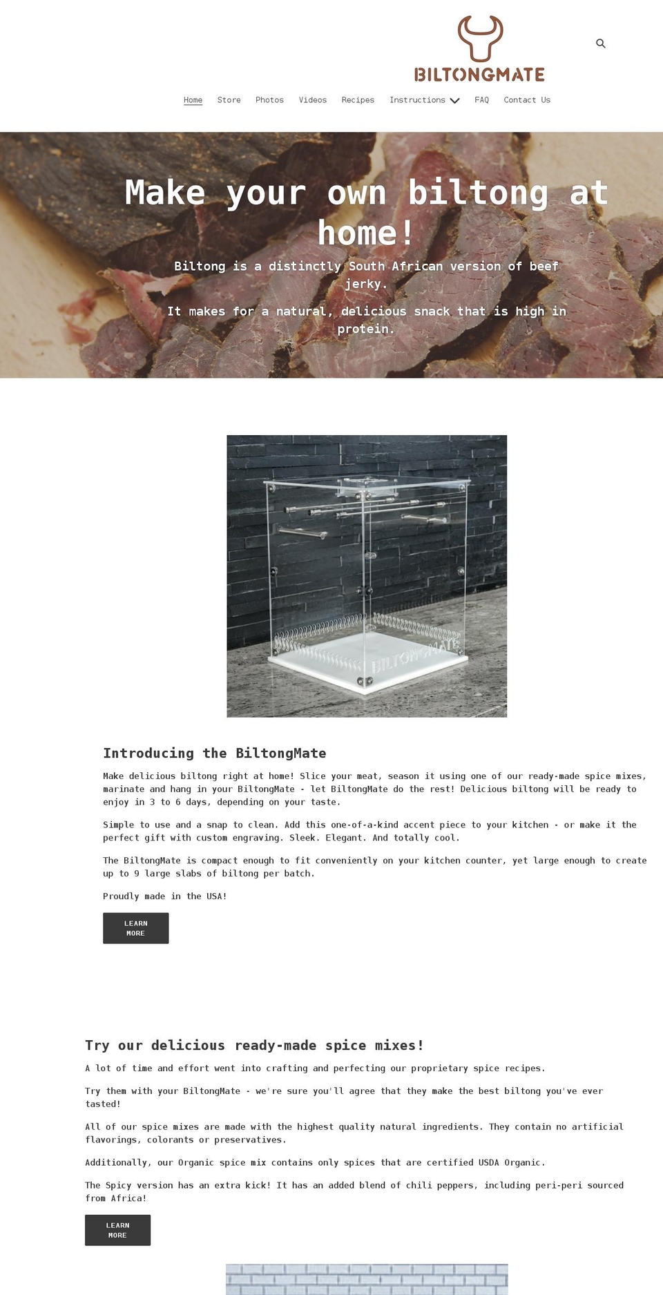 biltongmate.com shopify website screenshot
