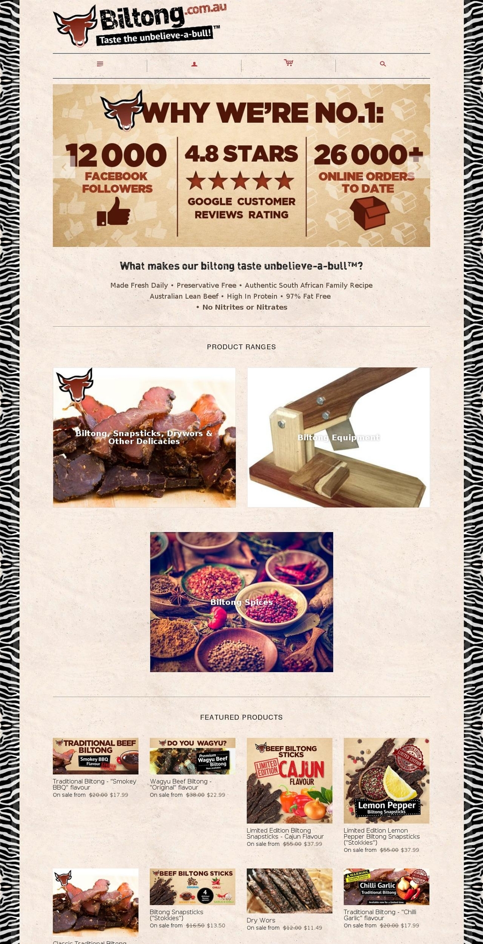 biltongtogo.com.au shopify website screenshot