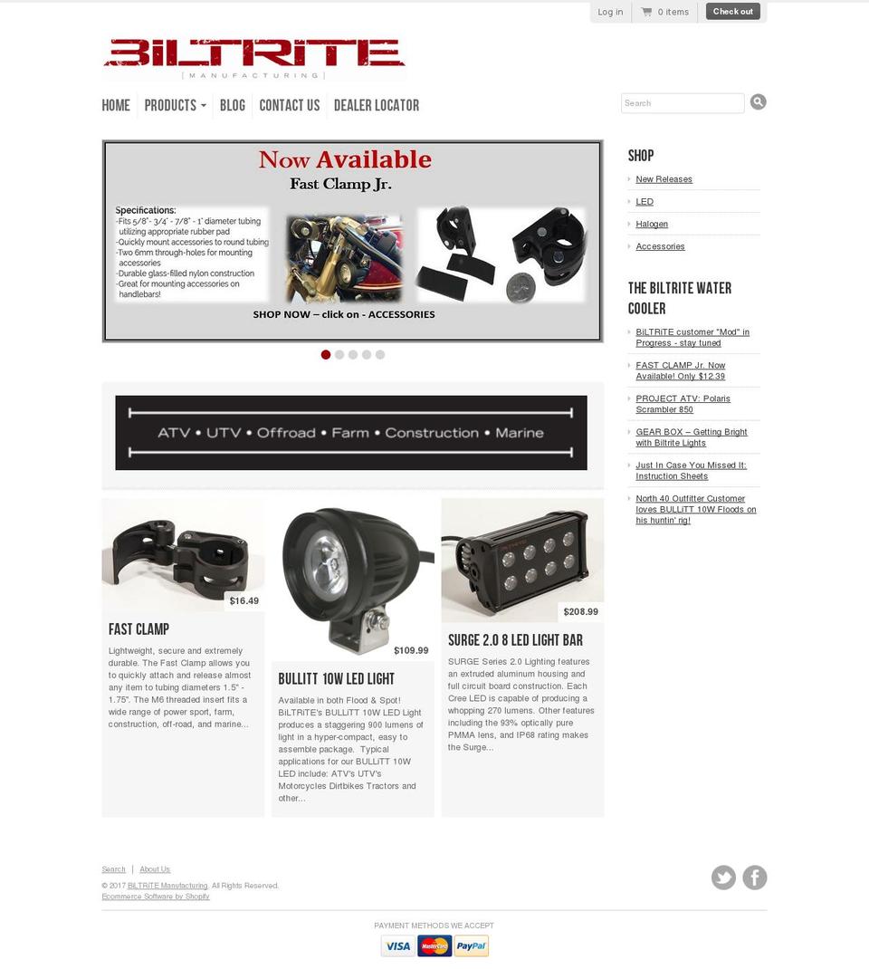 biltritemfg.com shopify website screenshot