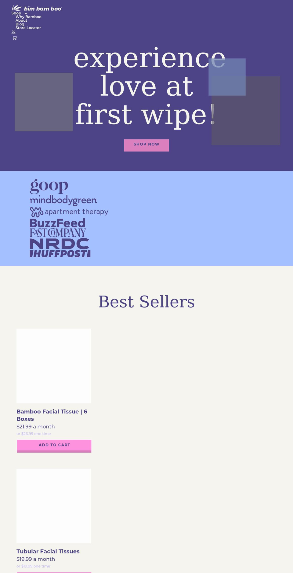 bimbamboopaper.com shopify website screenshot