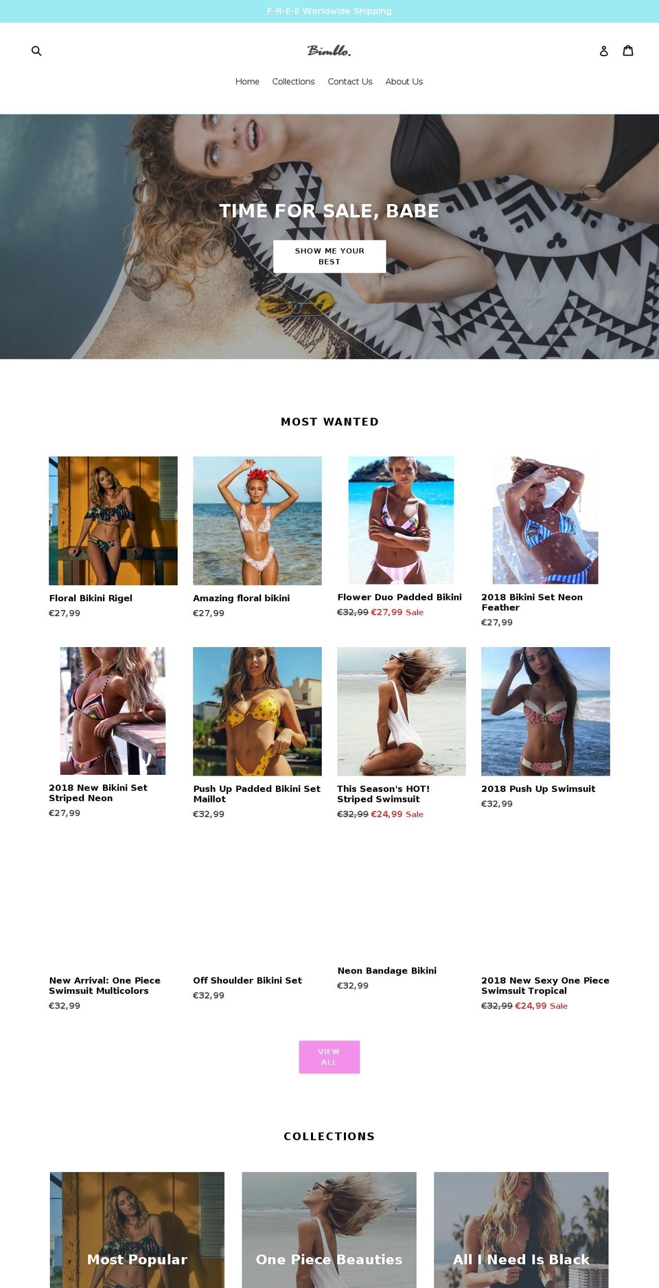bimblo.com — Shopify storefront screenshot