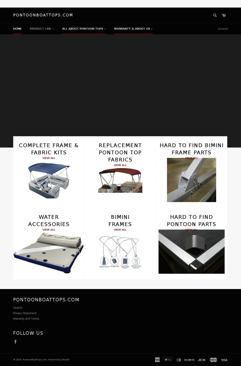 biminitopsforpontoons.com — Shopify storefront screenshot