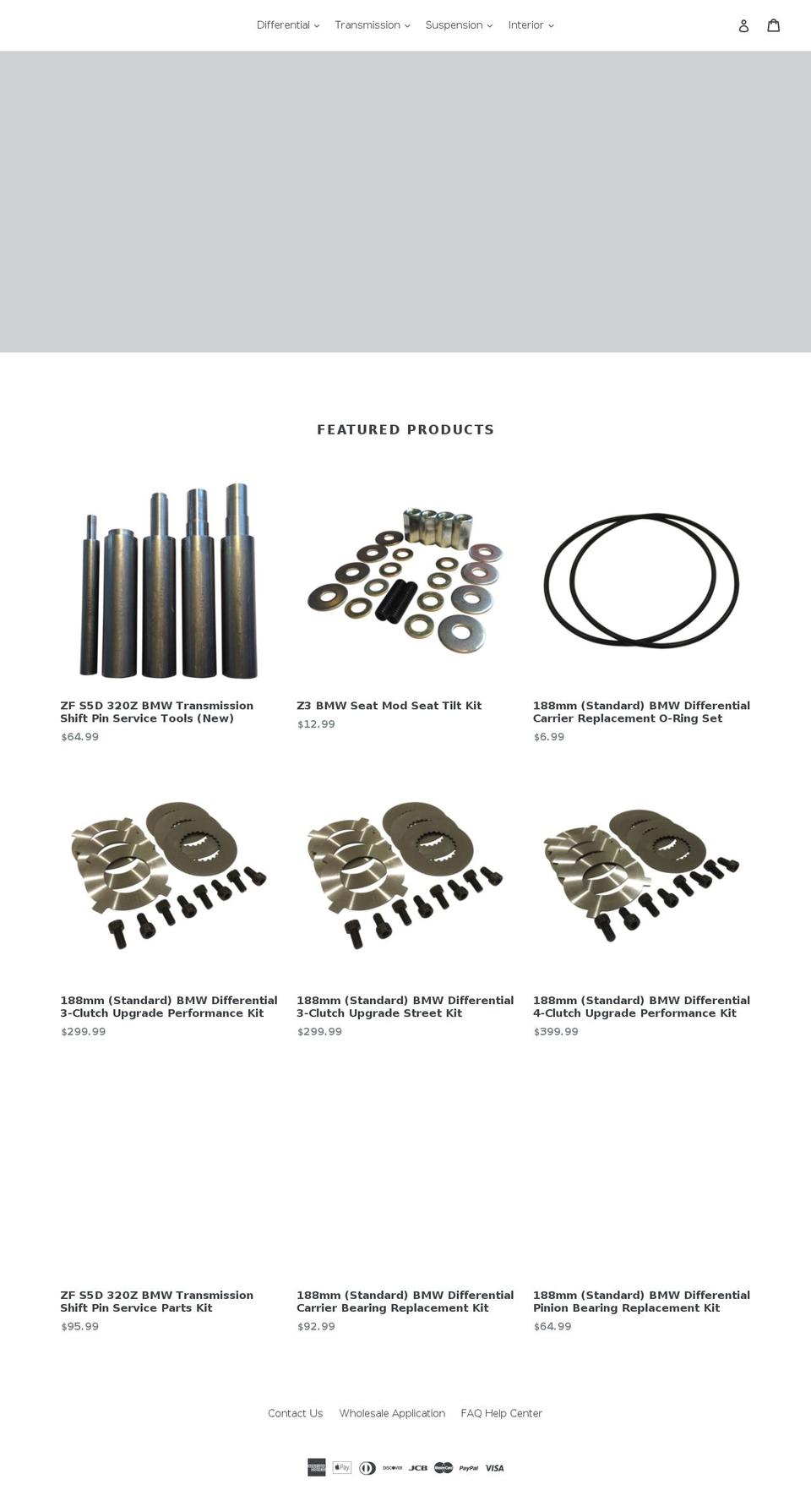 bimmerdiff.com shopify website screenshot