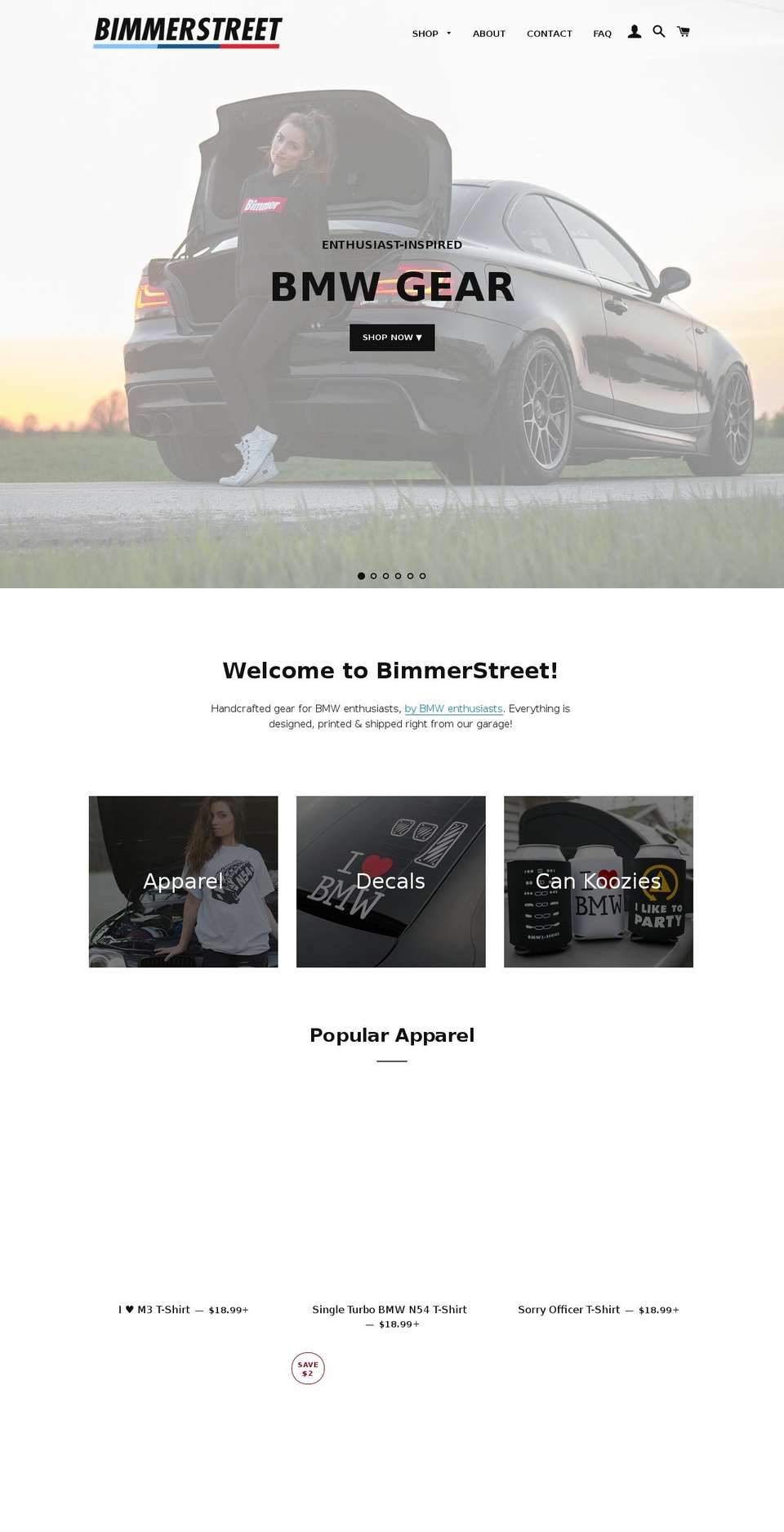 bimmerstreet.com shopify website screenshot