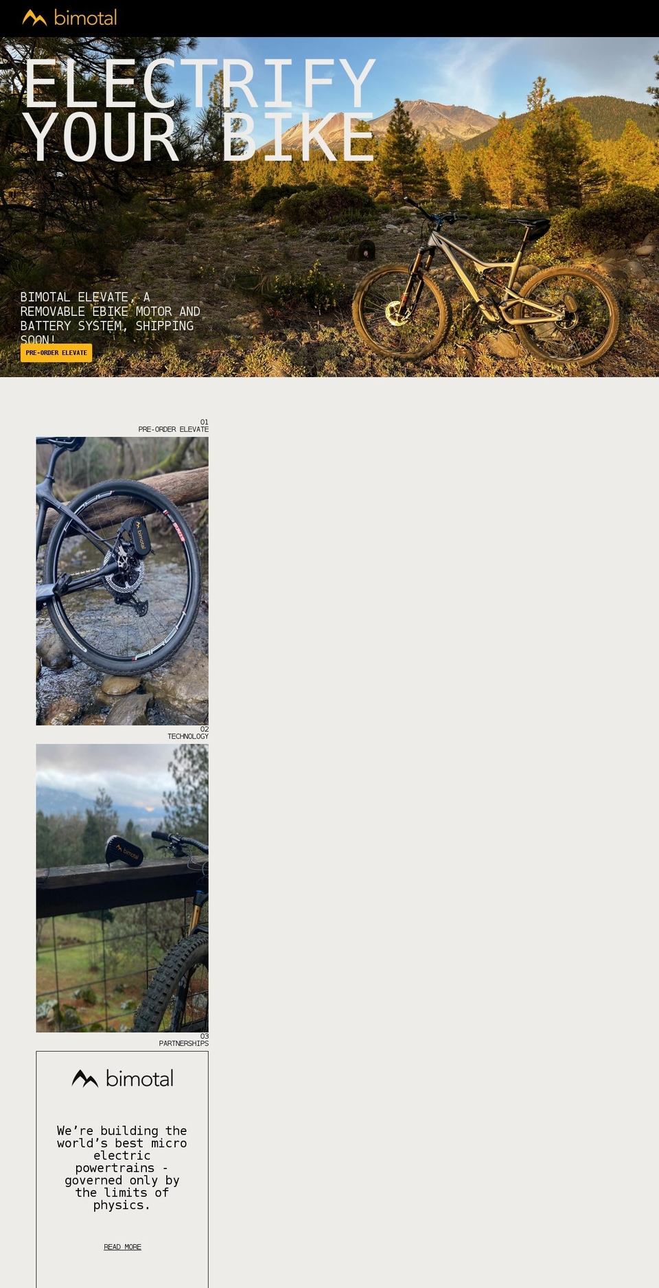 bimotal.com shopify website screenshot