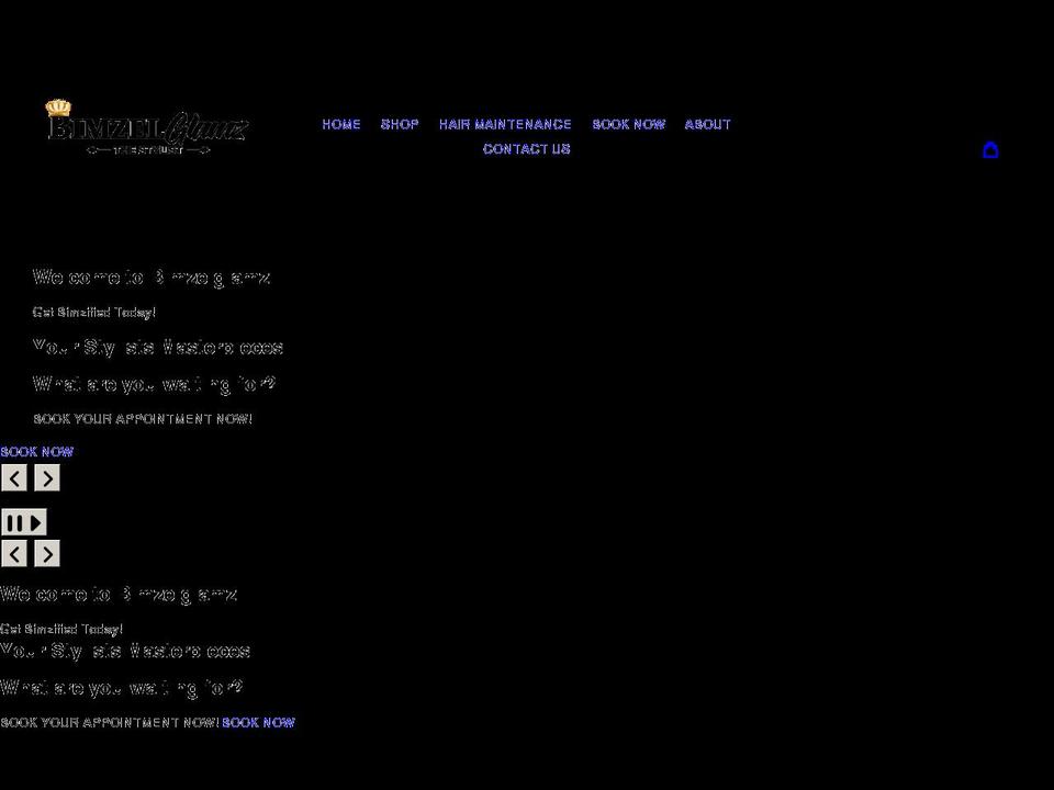 bimzelglamz.com shopify website screenshot