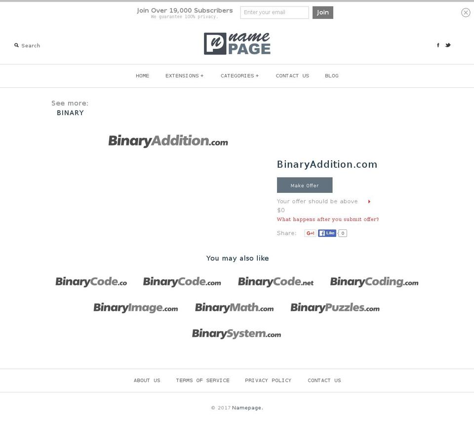 binaryaddition.com shopify website screenshot