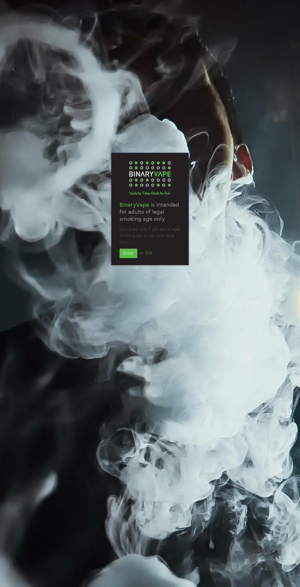 binaryvape.com — Shopify storefront screenshot