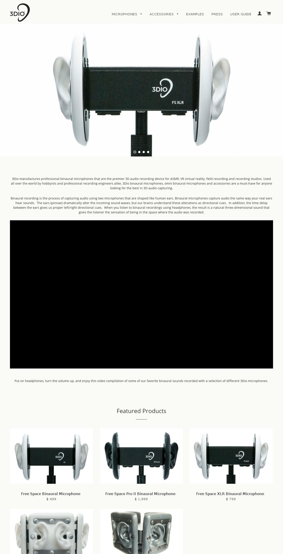 binauralstore.com — Shopify storefront screenshot