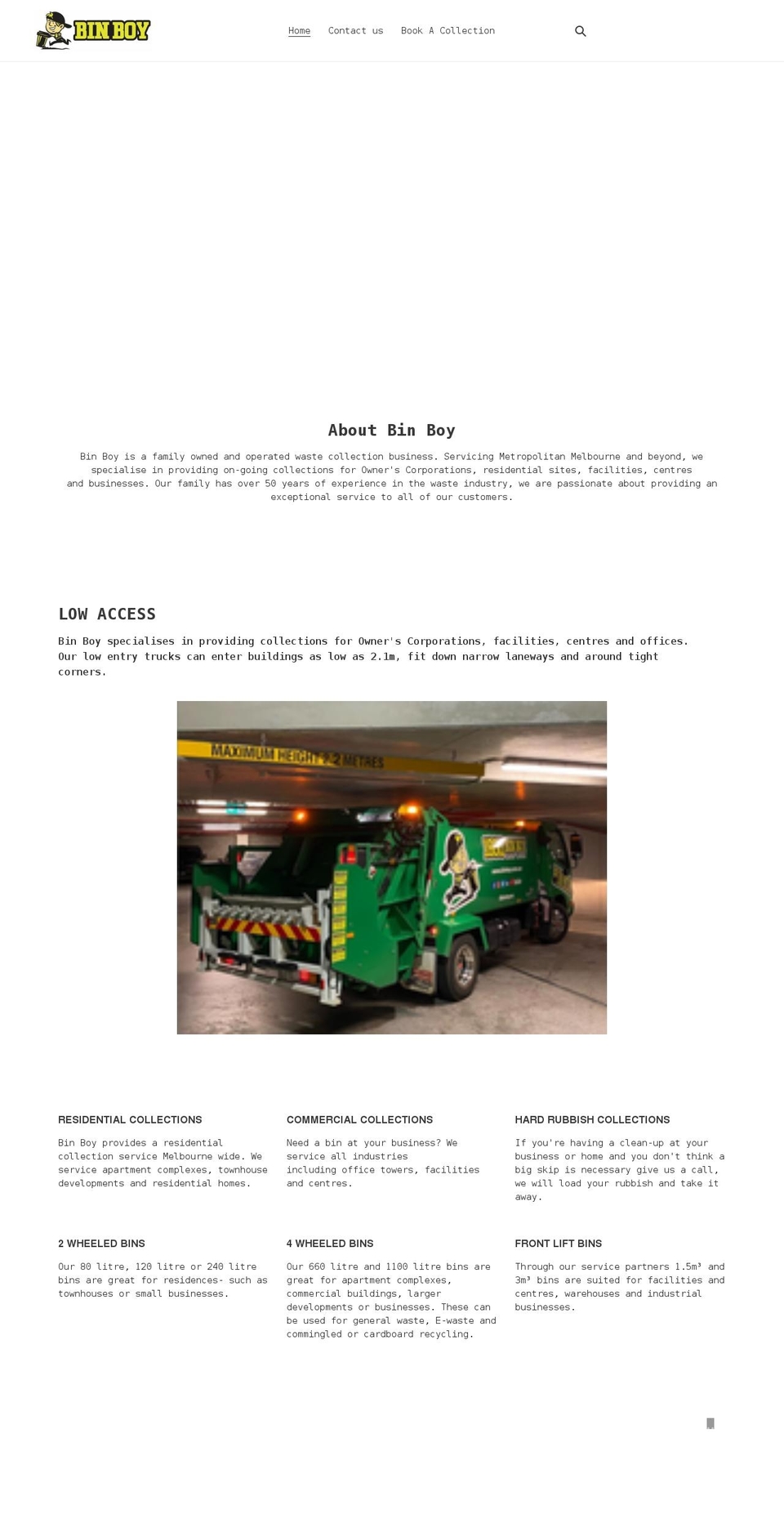 binboy.com.au shopify website screenshot