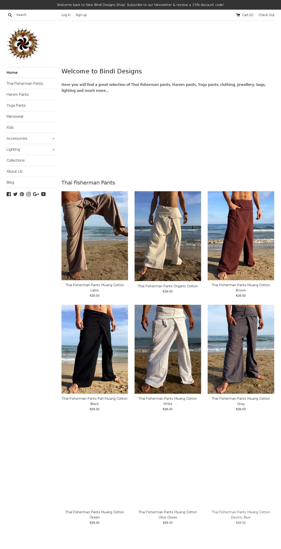 bindidesigns.eu shopify website screenshot