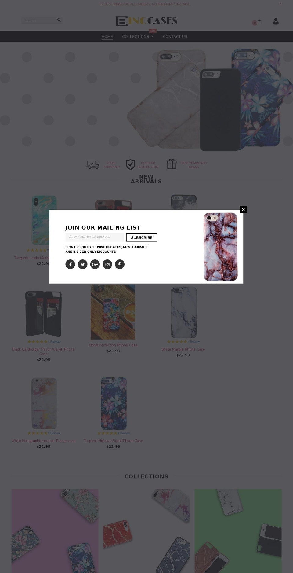 bingcases.com — Shopify storefront screenshot