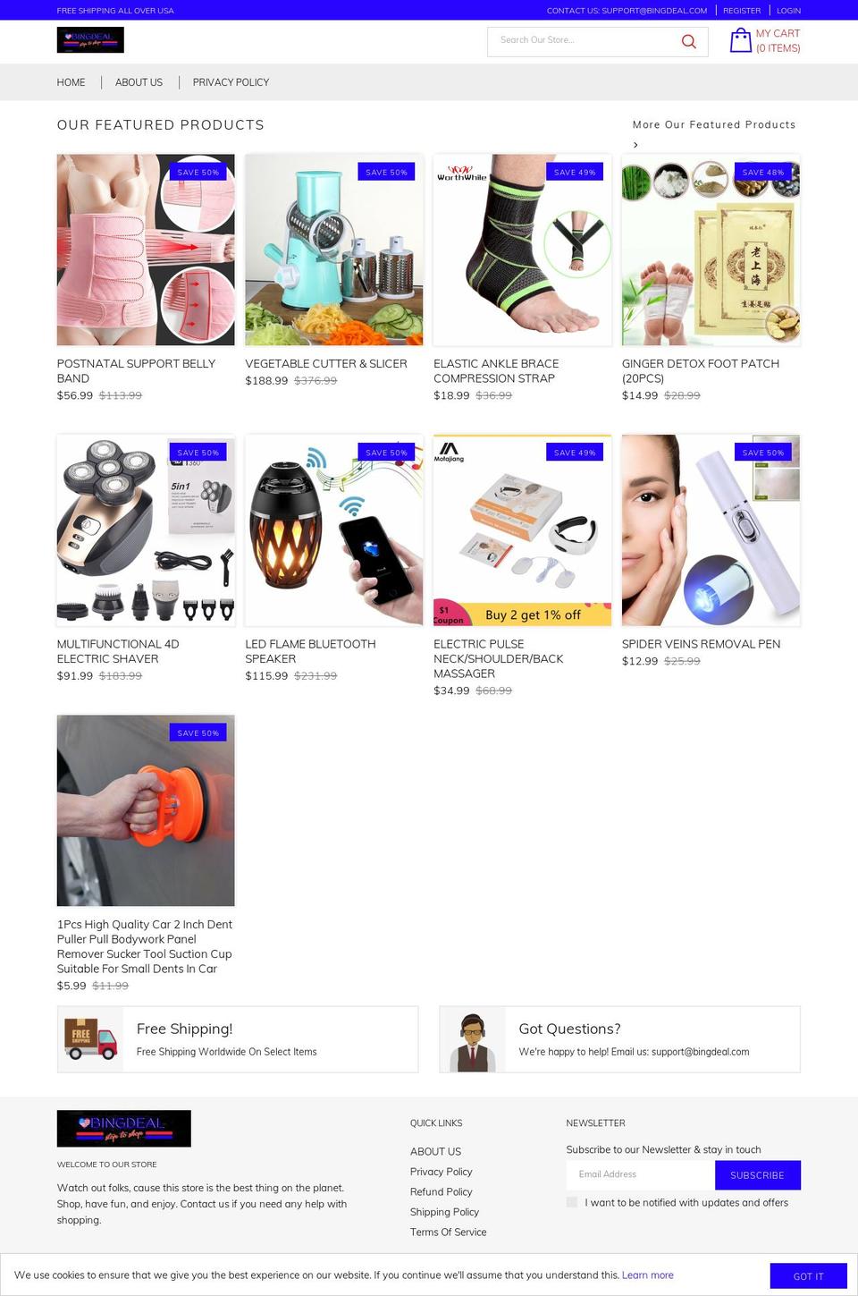 Dropship update - Shopify theme site example bingdeal.com