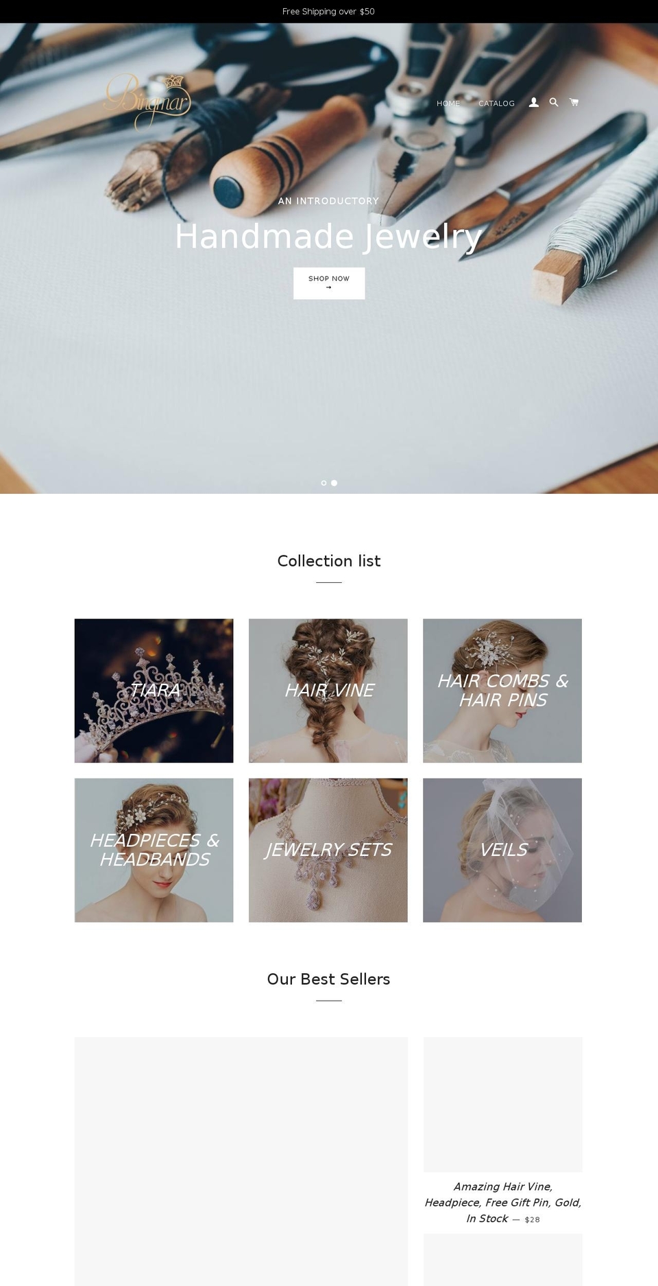 bingmar.com — Shopify storefront screenshot